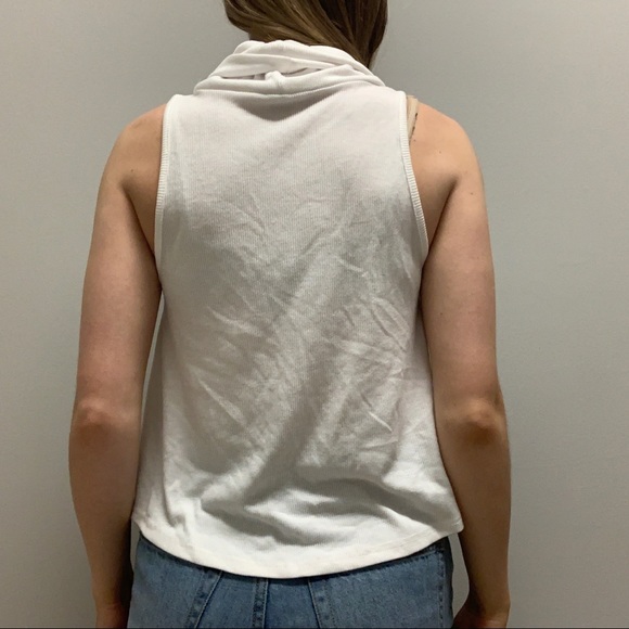 White Turtleneck Tank Top - Picture 4 of 7